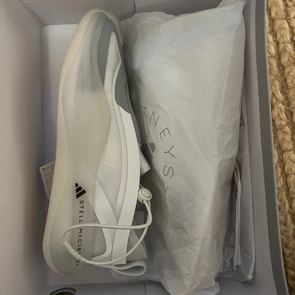 Adidas by Stella McCartney White Gray Sneakers - Picture 2 of 7